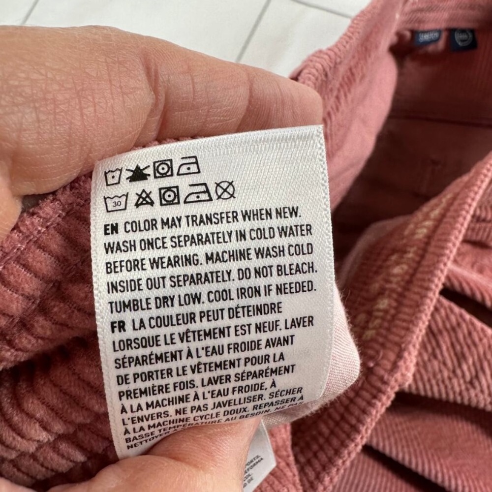 AMERICAN EAGLE  Pink Corduroy Cargo Jeans Sz 8 - Picture 9 of 15